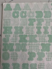Making Memories Large Pastel Green Pattern Upper/Lower Case ABC/123 Scrapbooking