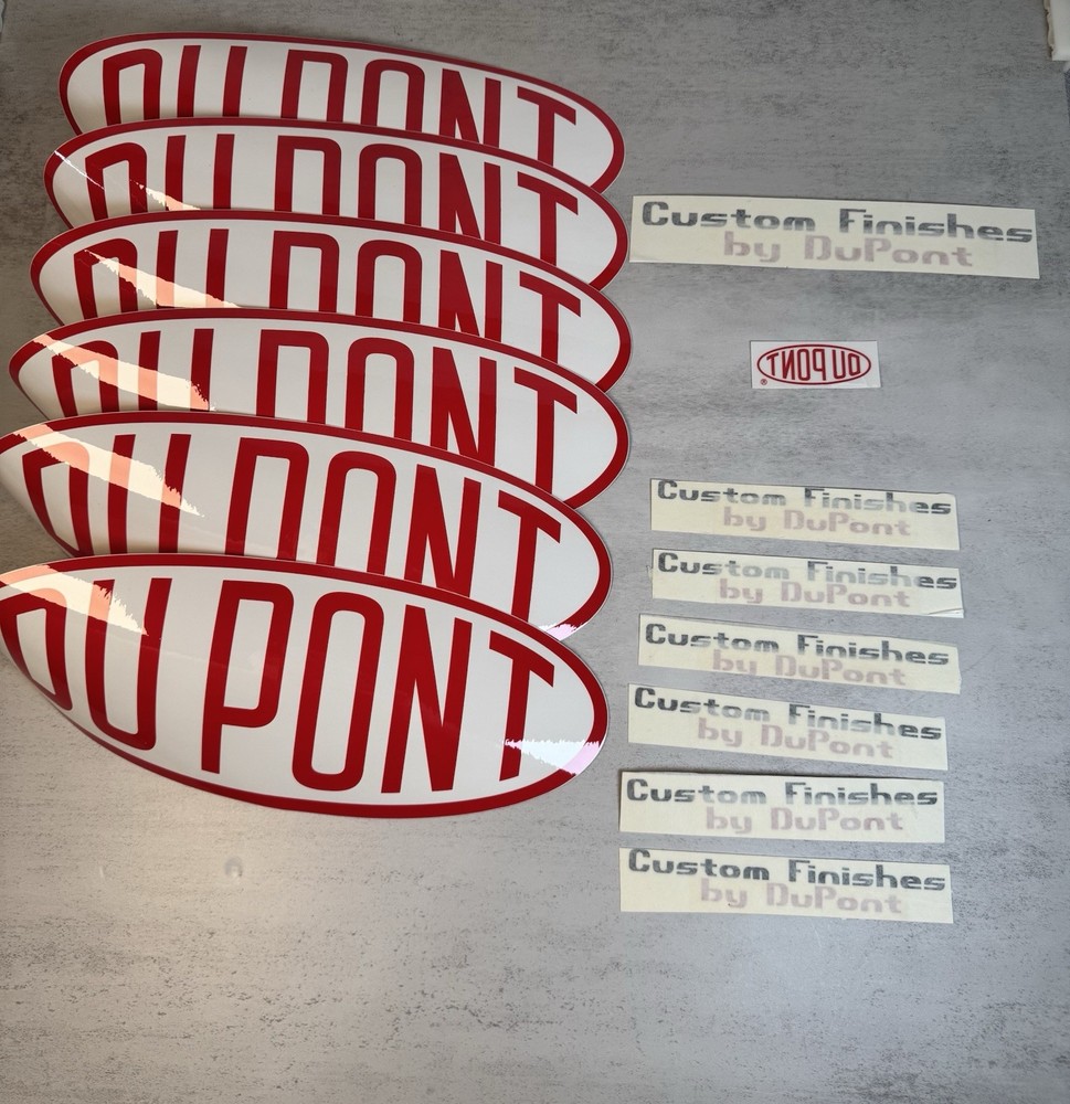 Du Pont Vintage Sticker Lot 14 Pieces Vintage Decal Sticker