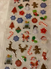 CHRISTMAS PAPER CRAFTS 3D CHRISTMAS MINI EPOXY STICKERS 52 PCS