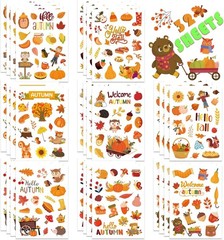 Thanksgiving Stickers 640PCS Fall Themed Designs for Scrapbooking and Crafts