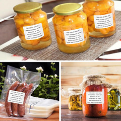 Cottage Food Law Label Stickers, 120 Pack, 1.5×2 Inch, Non-Inspection