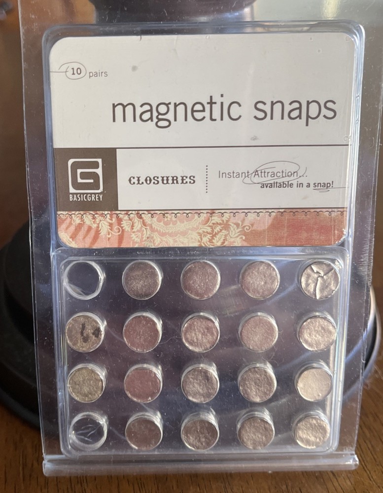 basic grey scrapbook Magnetic Snaps Closures