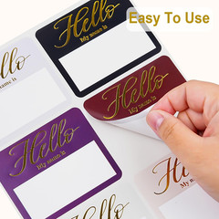 Hello My Name Is Stickers, 120PCS Name Tag Stickers, 3″ X 2.5″ Self-Adhesive