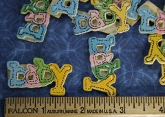 Value Lot 29 pastel wood BABY Embellishments Baby Shower 1/8″ thick favors craft