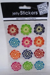 Me & My Big Ideas Jelly Stickers Blissful Flowers Red Green Blue Pink Green NIP