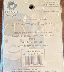 Li’l Davis Designs Li’l Trinkets and Treasures Circle Brass Book Plates LTT-740