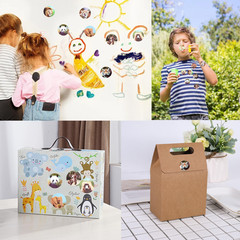 2 Rolls of 500 PCS 1-Inch round Zoo Animal Stickers for Scrapbooking & Decor