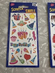 Mello Smello VTG Stickers Scratch N Smell Beach Birthday Farm Camping Lot