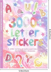 Vibrant 3000+ Piece Alphabet Sticker Book – Ideal for Crafting & Decorating