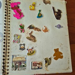 Vintage 1980s Sticker Album Book Puffy Scratch N Sniff Cabbage Patch Rainbow