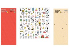 Peanuts Snoopy Masking Stickers Set of 2 Sheets Kawaii White & Red New 2021