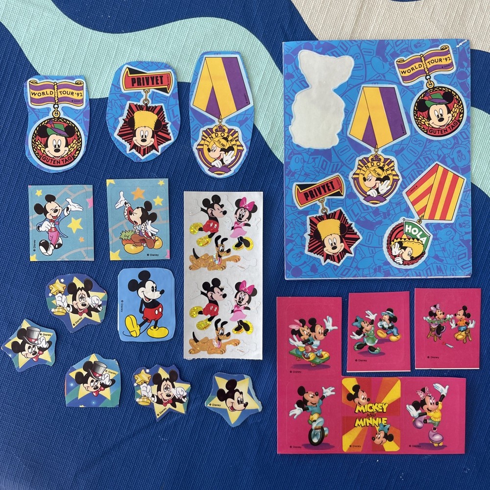 Lot Of Stickers From Early 2000s Disney Pirates Of The Caribbean Mickey Minnie