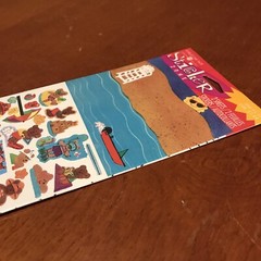 Vtg NOS Teddy Bears Beach Scene Stickers American Greetings Zone Forget Me Not