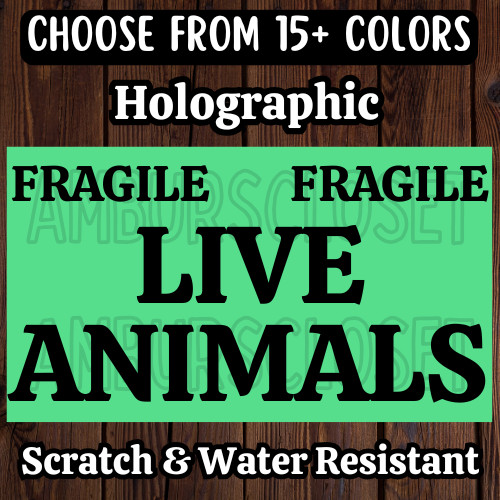 50 LIVE ANIMALS LABELS 2.25″ BUSINESS SHIPPING STICKERS CHICKENS FRAGILE CAUTION