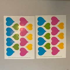 Vtg Current Inc Stickers Lot Rainbows Hearts Bears Butterflies 11 Sheets 1984
