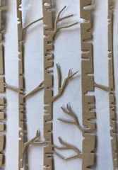 BARE TREE Die-Cuts(3pc)4”x 4-3/4” Birch Trees•Trunk•Branches•Forest•Nature•Wood•