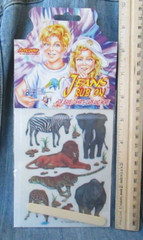 Art Lover Jeans Rub-Ons ANIMALS OF THE SAFARI WILDLIFE New Sealed SD3