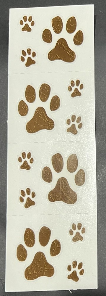 Vintage Mrs Grossmans Dog Paw Prints 🐾 Brown