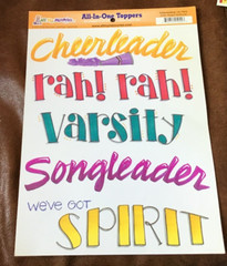 ALL MY MEMORIES ALL IN ONE TOPPERS EMBELLISHMENTS CHEERLEADING 8 x 12″ *