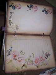Pink Vintage Roses Junk Journal Scrapbook USA Seller