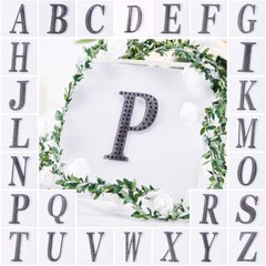 4-Inch Black Letter Number Self-Adhesive Rhinestones GEMS STICKERS Party Crafts