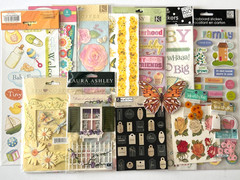 #365 – FAMILY FLOWERS BUTTERFLIES STICKER & EMBELISHMENT LOT JOLEE’S K&CO & MORE
