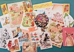 LOT 100 pc Vtg Animals Birds Book Plates Ephemera Pack Junk Journal Scrapbooking