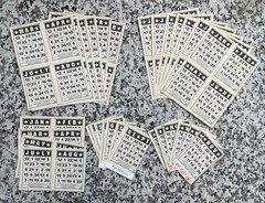 Jenni Bowlin Bingo Cards Calendar Months Scrapbook Paper Trimmed 75 Pc Lot