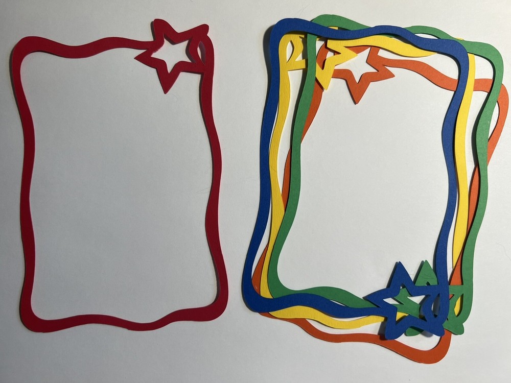 Frame Die Cuts – Star Frame Die Cuts – any color, 4″ x 6″ , 10 pcs. Scrapbooking