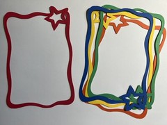 Frame Die Cuts – Star Frame Die Cuts – any color, 4″ x 6″ , 10 pcs. Scrapbooking