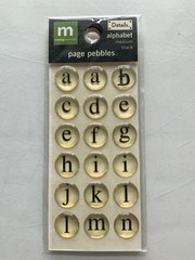 Vintage Making Memories ALPHABET PAGE PEBBLES Medium Black Scrapbooking Crafts