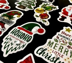 Christmas Stickers Skateboard Vinyl Laptop Luggage Decal Sticker Bomb Lot 100pc