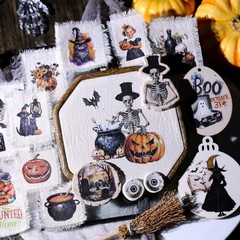 Halloween Rub-on Transfer Stickers 3 Sheets Use for Fabric Paper Wood Chips DIY