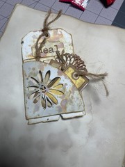 Handmade Junk Journal Pocket Tag “Note” Vintage Ephemera No. 3