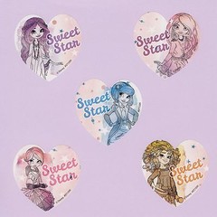 10 Star Darlings Heart Shaped Valentine’s Day – Large Stickers
