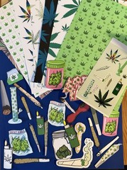 43 Pcs 420 themed junk journal/scrapbooking kit