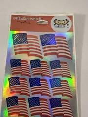 Hallmark Stickeroni Stickers Vintage American Flag 2 Sheets Made In USA
