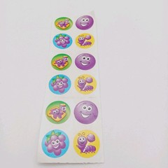 Vtg Scratch ‘n Sniff GRAPE Scent Sandylion Stickers 3 squares 12 Pc