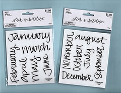 Stick-a-bilities CURSIVE MONTHS 24pc Clear Background Stickers scrapbooking