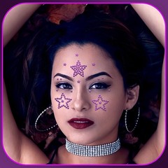 SeBneny Star Purple Face Gems 3 Sheets