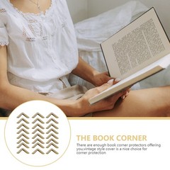 50Pcs Metal Book Corner Covers Durable Golden Iron Protection for Albums