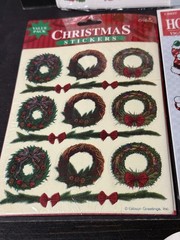 Vintage Christmas Stickers Gibson 1990s Paper Magic Retro Holiday Nostalgia