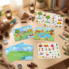 24 Set Camp Scene Mini Stickers 6.5 X 4.7 Inch for DIY Craft and Decor