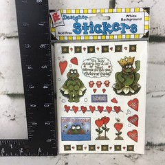 Provo Crafts Designer Scrapbooking Stickers Frogs Hearts Love Sealed