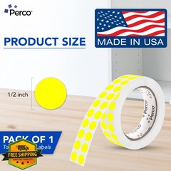 Perco Neon Yellow Round Dots 1 Roll