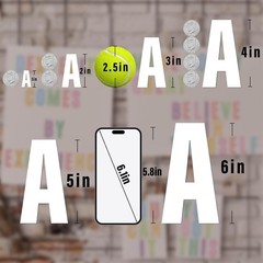 156-Piece Extra Large 6-Inch Waterproof Vinyl Letter Stickers for Any Occasion