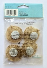 Jolee’s Burlap & Lace Flowers With Ribbons & Pearls Scrapbooking Stickers