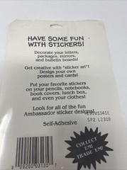 Rare Vtg Ambassador Glitter Super Stickers Hearts