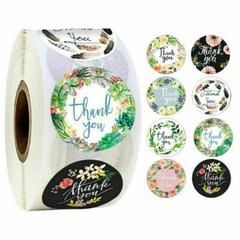 1″ Thank You Stickers Roll, Thank You for Supporting My Small Business 500Pc/per