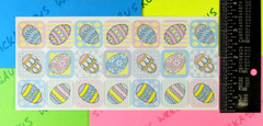 Vintage Easter Eggs Stickers Sheet Paper Magic Group